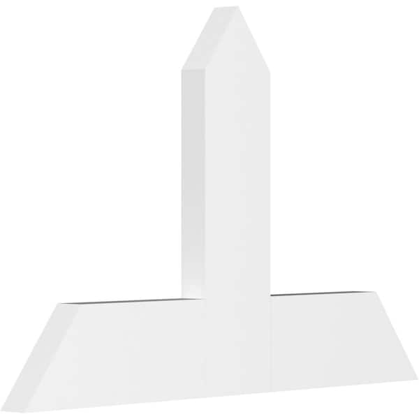 Ekena Millwork Portland Architectural Grade PVC Gable Bracket, 36"W x 24"H x 2"D x 6"F, 16/12 Pitch GBP036X24X0206POR00 - main